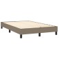 vidaXL Boxspringbett mit Matratze Taupe 120x200 cm Stoff vidaXL Boxspringbett mit Matratze Taupe 120x200 cm Stoff