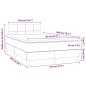 vidaXL Boxspringbett mit Matratze Taupe 120x200 cm Stoff vidaXL Boxspringbett mit Matratze Taupe 120x200 cm Stoff