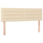vidaXL Boxspringbett mit Matratze Creme 140x200 cm Stoff vidaXL Boxspringbett mit Matratze Creme 140x200 cm Stoff