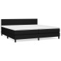 vidaXL Boxspringbett mit Matratze Schwarz 200x200 cm Stoff vidaXL Boxspringbett mit Matratze Schwarz 200x200 cm Stoff
