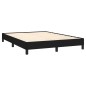 vidaXL Boxspringbett mit Matratze Schwarz 140x200 cm Stoff vidaXL Boxspringbett mit Matratze Schwarz 140x200 cm Stoff
