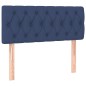vidaXL Boxspringbett mit Matratze Blau 90x200 cm Stoff vidaXL Boxspringbett mit Matratze Blau 90x200 cm Stoff
