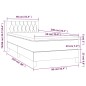 vidaXL Boxspringbett mit Matratze Blau 90x200 cm Stoff vidaXL Boxspringbett mit Matratze Blau 90x200 cm Stoff