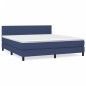 vidaXL Boxspringbett mit Matratze Blau 160x200 cm Stoff vidaXL Boxspringbett mit Matratze Blau 160x200 cm Stoff