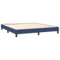 vidaXL Boxspringbett mit Matratze Blau 160x200 cm Stoff vidaXL Boxspringbett mit Matratze Blau 160x200 cm Stoff
