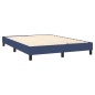 vidaXL Boxspringbett mit Matratze Blau 140x200 cm Stoff vidaXL Boxspringbett mit Matratze Blau 140x200 cm Stoff