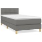 vidaXL Boxspringbett mit Matratze Dunkelgrau 100x200 cm Stoff vidaXL Boxspringbett mit Matratze Dunkelgrau 100x200 cm Stoff