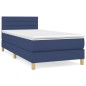 vidaXL Boxspringbett mit Matratze Blau 90x200 cm Stoff vidaXL Boxspringbett mit Matratze Blau 90x200 cm Stoff