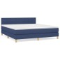 vidaXL Boxspringbett mit Matratze Blau 160x200 cm Stoff vidaXL Boxspringbett mit Matratze Blau 160x200 cm Stoff