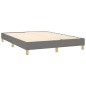 vidaXL Boxspringbett mit Matratze Dunkelgrau 140x200 cm Stoff vidaXL Boxspringbett mit Matratze Dunkelgrau 140x200 cm Stoff