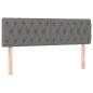 vidaXL Boxspringbett mit Matratze Dunkelgrau 140x200 cm Stoff vidaXL Boxspringbett mit Matratze Dunkelgrau 140x200 cm Stoff