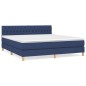 vidaXL Boxspringbett mit Matratze Blau 180x200 cm Stoff vidaXL Boxspringbett mit Matratze Blau 180x200 cm Stoff