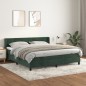vidaXL Boxspringbett mit Matratze Dunkelgrün 180x200 cm Samt vidaXL Boxspringbett mit Matratze Dunkelgrün 180x200 cm Samt