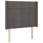 vidaXL Boxspringbett mit Matratze & LED Dunkelgrau 100x200 cm Samt vidaXL Boxspringbett mit Matratze & LED Dunkelgrau 100x200 cm Samt