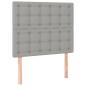 vidaXL Boxspringbett mit Matratze Hellgrau 80x200 cm Stoff vidaXL Boxspringbett mit Matratze Hellgrau 80x200 cm Stoff