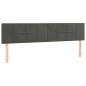 vidaXL Boxspringbett mit Matratze Dunkelgrau 200x200 cm Samt vidaXL Boxspringbett mit Matratze Dunkelgrau 200x200 cm Samt