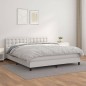 vidaXL Boxspringbett mit Matratze Weiß 180x200 cm Kunstleder vidaXL Boxspringbett mit Matratze Weiß 180x200 cm Kunstleder