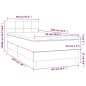vidaXL Boxspringbett mit Matratze Dunkelgrau 90x200 cm Samt vidaXL Boxspringbett mit Matratze Dunkelgrau 90x200 cm Samt
