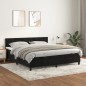 vidaXL Boxspringbett mit Matratze Schwarz 160x200 cm Samt vidaXL Boxspringbett mit Matratze Schwarz 160x200 cm Samt