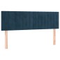 vidaXL Boxspringbett mit Matratze Dunkelblau 140x200 cm Samt vidaXL Boxspringbett mit Matratze Dunkelblau 140x200 cm Samt