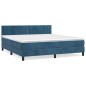 vidaXL Boxspringbett mit Matratze Dunkelblau 180x200 cm Samt vidaXL Boxspringbett mit Matratze Dunkelblau 180x200 cm Samt