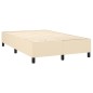 vidaXL Boxspringbett mit Matratze Creme 120x200 cm Stoff vidaXL Boxspringbett mit Matratze Creme 120x200 cm Stoff