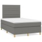 vidaXL Boxspringbett mit Matratze Dunkelgrau 120x200 cm Stoff vidaXL Boxspringbett mit Matratze Dunkelgrau 120x200 cm Stoff