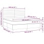 vidaXL Boxspringbett mit Matratze Taupe 160x200 cm Stoff vidaXL Boxspringbett mit Matratze Taupe 160x200 cm Stoff
