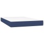 vidaXL Boxspringbett mit Matratze Blau 120x200 cm Stoff vidaXL Boxspringbett mit Matratze Blau 120x200 cm Stoff