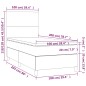 vidaXL Boxspringbett mit Matratze Creme 100x200 cm Stoff vidaXL Boxspringbett mit Matratze Creme 100x200 cm Stoff