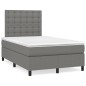 vidaXL Boxspringbett mit Matratze Dunkelgrau 120x200 cm Stoff vidaXL Boxspringbett mit Matratze Dunkelgrau 120x200 cm Stoff