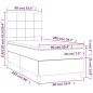 vidaXL Boxspringbett mit Matratze Creme 90x200 cm Stoff vidaXL Boxspringbett mit Matratze Creme 90x200 cm Stoff