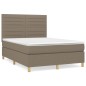 vidaXL Boxspringbett mit Matratze Taupe 140x200 cm Stoff vidaXL Boxspringbett mit Matratze Taupe 140x200 cm Stoff