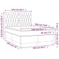 vidaXL Boxspringbett mit Matratze Dunkelgrau 140x190 cm Stoff vidaXL Boxspringbett mit Matratze Dunkelgrau 140x190 cm Stoff