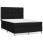 vidaXL Boxspringbett mit Matratze Schwarz 140x200 cm Stoff vidaXL Boxspringbett mit Matratze Schwarz 140x200 cm Stoff