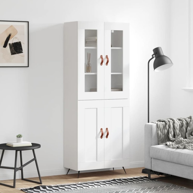 vidaXL Highboard Weiß 69,5x34x180 cm Holzwerkstoff vidaXL Highboard Weiß 69,5x34x180 cm Holzwerkstoff