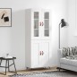 vidaXL Highboard Weiß 69,5x34x180 cm Holzwerkstoff vidaXL Highboard Weiß 69,5x34x180 cm Holzwerkstoff