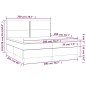 vidaXL Boxspringbett mit Matratze Dunkelblau 200x200 cm Samt vidaXL Boxspringbett mit Matratze Dunkelblau 200x200 cm Samt