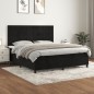 vidaXL Boxspringbett mit Matratze Schwarz 160x200 cm Samt vidaXL Boxspringbett mit Matratze Schwarz 160x200 cm Samt