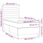 vidaXL Boxspringbett mit Matratze Hellgrau 100x200 cm Samt vidaXL Boxspringbett mit Matratze Hellgrau 100x200 cm Samt