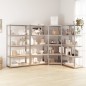 vidaXL Regale mit 5 Böden 4 Stk. Silbern Stahl & Holzwerkstoff vidaXL Regale mit 5 Böden 4 Stk. Silbern Stahl & Holzwerkstoff