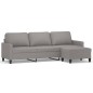 vidaXL 3-Sitzer-Sofa mit Hocker Hellgrau 210 cm Stoff vidaXL 3-Sitzer-Sofa mit Hocker Hellgrau 210 cm Stoff