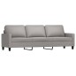 vidaXL 3-Sitzer-Sofa mit Hocker Hellgrau 210 cm Stoff vidaXL 3-Sitzer-Sofa mit Hocker Hellgrau 210 cm Stoff