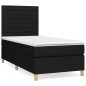 vidaXL Boxspringbett mit Matratze Schwarz 80x200 cm Stoff vidaXL Boxspringbett mit Matratze Schwarz 80x200 cm Stoff