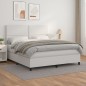 vidaXL Boxspringbett mit Matratze Weiß 160x200 cm Kunstleder vidaXL Boxspringbett mit Matratze Weiß 160x200 cm Kunstleder