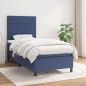 vidaXL Boxspringbett mit Matratze Blau 80x200 cm Stoff vidaXL Boxspringbett mit Matratze Blau 80x200 cm Stoff