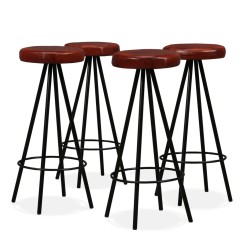 vidaXL Barhocker 4 Stk. Echtleder 