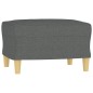 vidaXL 3-Sitzer-Sofa mit Hocker Dunkelgrau 180 cm Stoff vidaXL 3-Sitzer-Sofa mit Hocker Dunkelgrau 180 cm Stoff