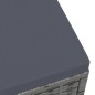 vidaXL Outdoor-Fußhocker mit Kissen Grau Polyrattan vidaXL Outdoor-Fußhocker mit Kissen Grau Polyrattan