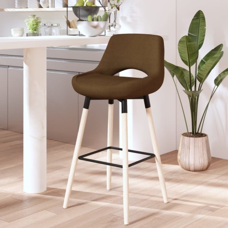 vidaXL Barhocker Braun Stoff